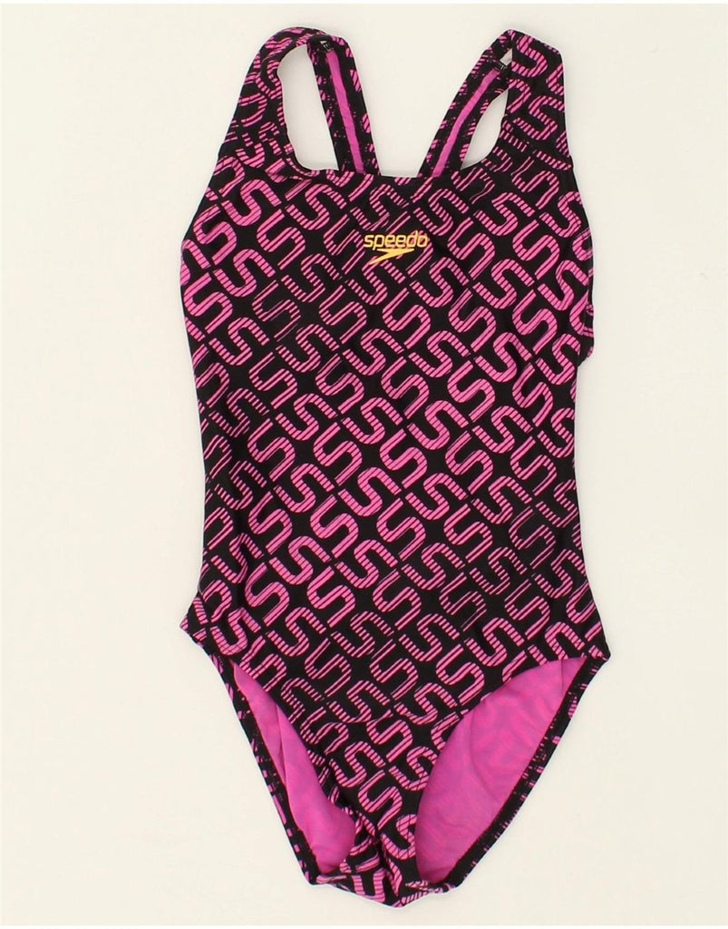 SPEEDO Girls Swimwear 7-8 Years Purple Polyester | Vintage Speedo | Thrift | Second-Hand Speedo | Used Clothing | Messina Hembry 