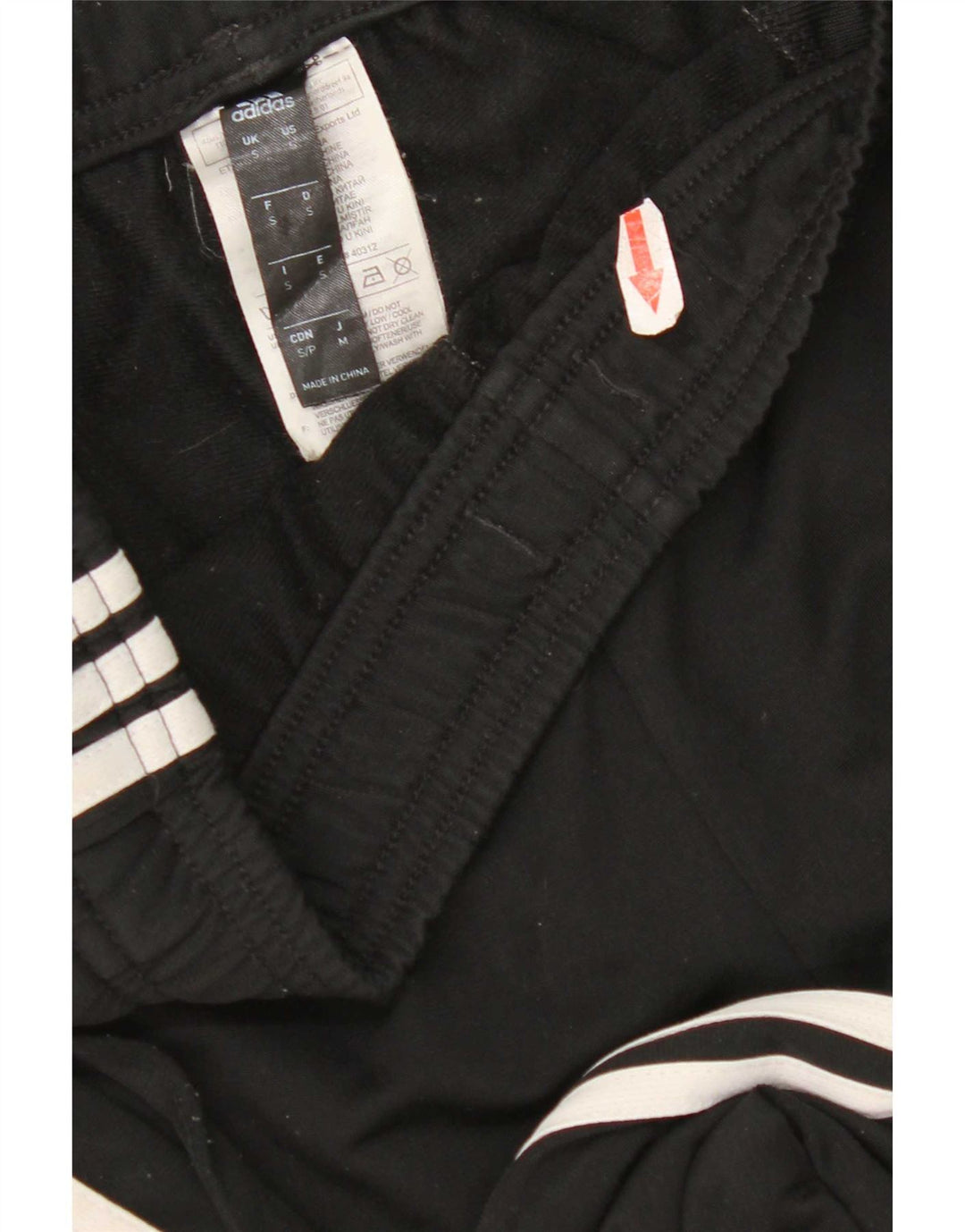 Adidas Mens Tracksuit Trousers Joggers Small Black Polyester