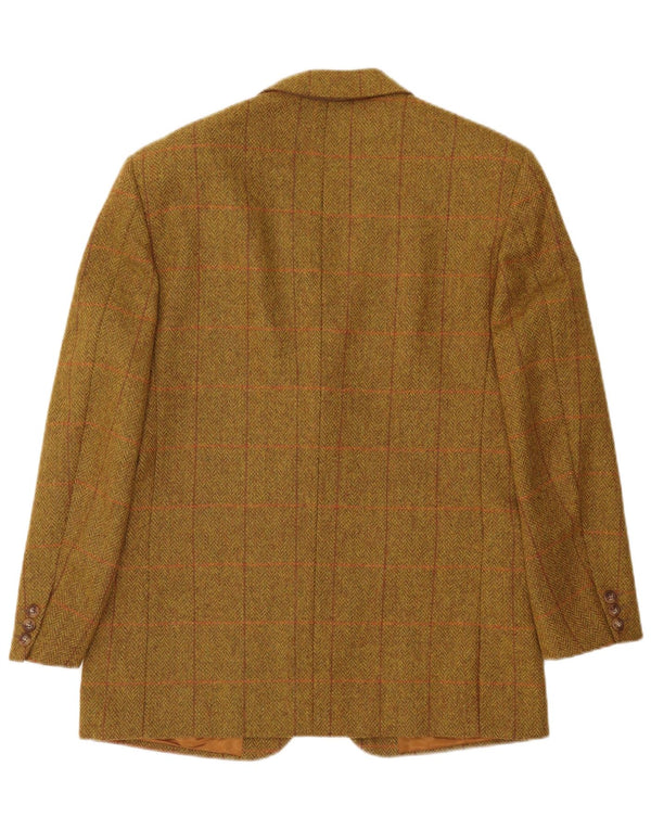 Henry Cottons Mens 2 Button Blazer Jacket IT 48 Medium Khaki Herringbone