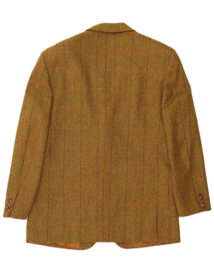 Henry Cottons Mens 2 Button Blazer Jacket IT 48 Medium Khaki Herringbone