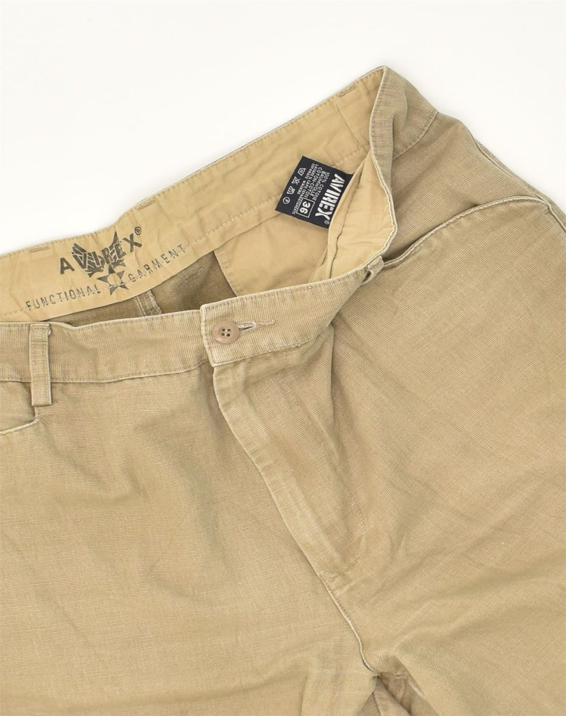 AVIREX Mens Straight Casual Trousers W36 L33 Beige Cotton | Vintage Avirex | Thrift | Second-Hand Avirex | Used Clothing | Messina Hembry 