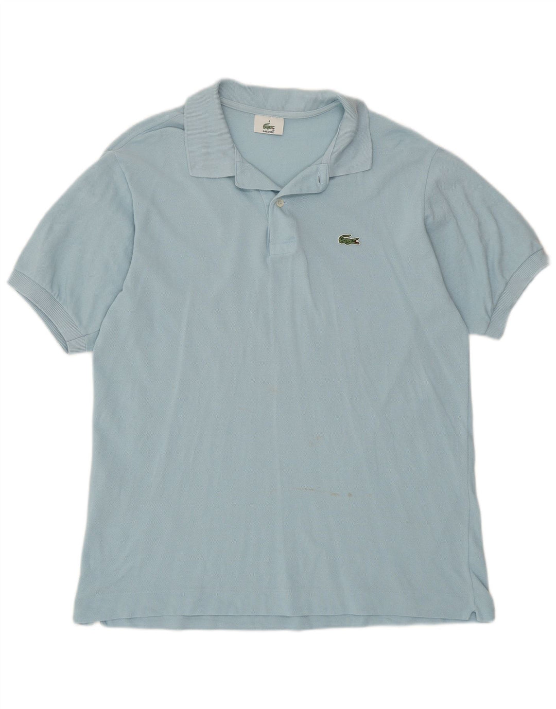 Lacoste Mens Polo Shirt Size 4 Medium Blue Cotton