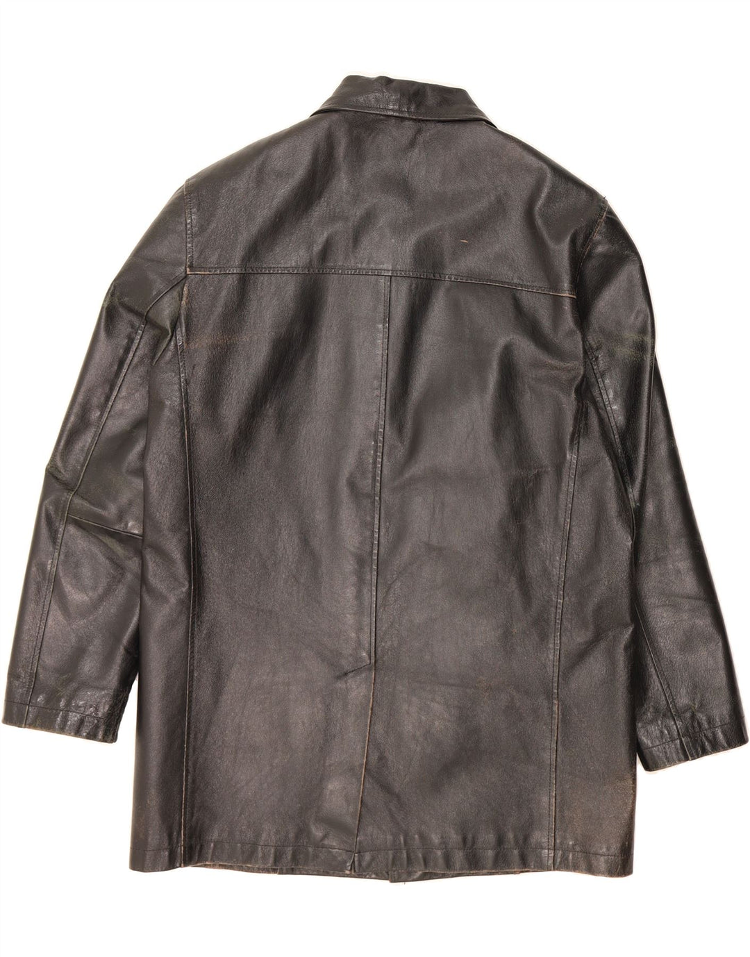 VINTAGE Mens Leather Jacket UK 40 Large Black Leather Vintage Vintage and Second-Hand Vintage from Messina Hembry 
