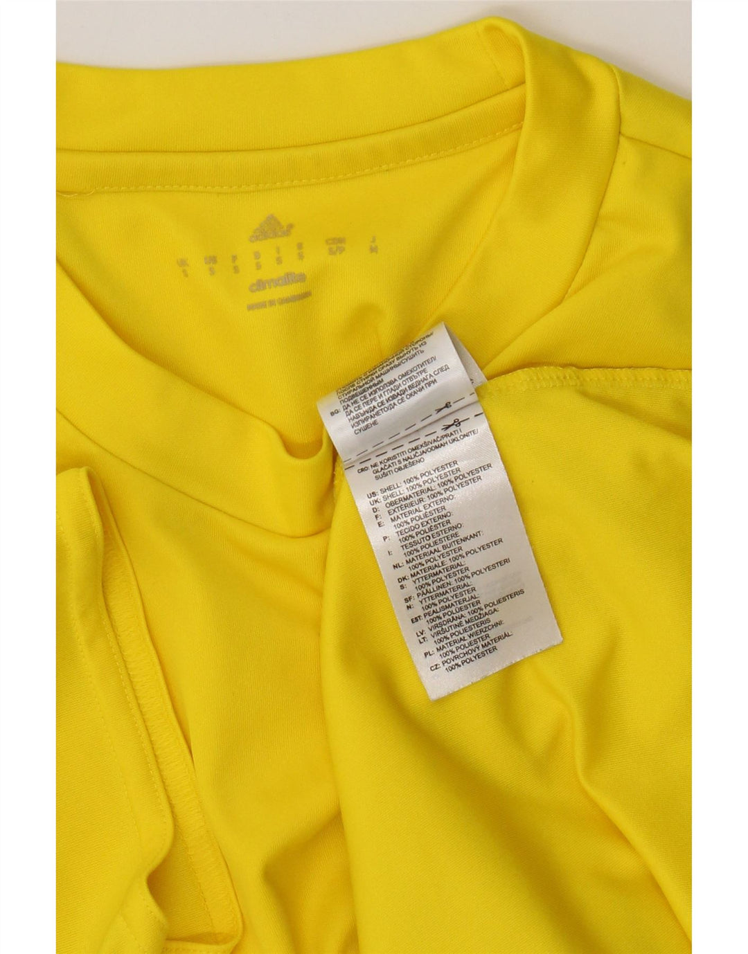 Adidas Mens Climalite T-Shirt Top Small Yellow Polyester