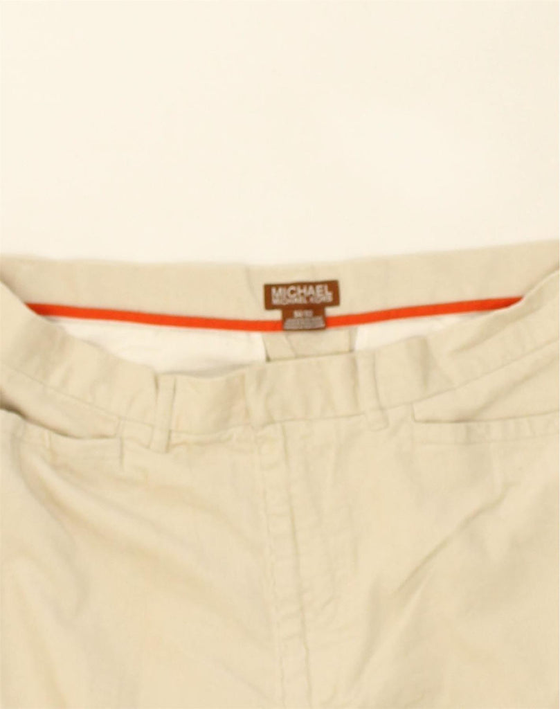 MICHAEL KORS Mens Straight Casual Trousers W34 L28  Off White Cotton | Vintage Michael Kors | Thrift | Second-Hand Michael Kors | Used Clothing | Messina Hembry 