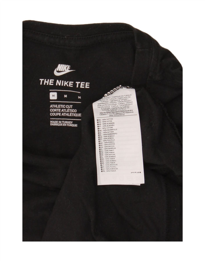 Nike Mens Athletic Cut T-Shirt Top Medium Black Cotton