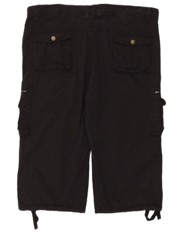 Forex Mens Cargo Shorts W40 XL Black Cotton