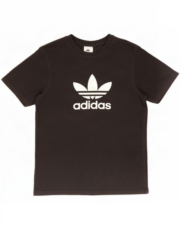 Adidas Mens Graphic T-Shirt Top Medium Black Cotton