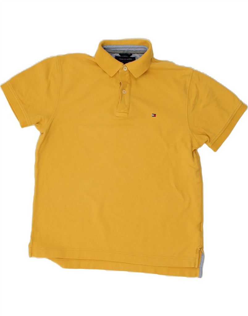 TOMMY HILFIGER Mens Polo Shirt Small Yellow Cotton | Vintage Tommy Hilfiger | Thrift | Second-Hand Tommy Hilfiger | Used Clothing | Messina Hembry 