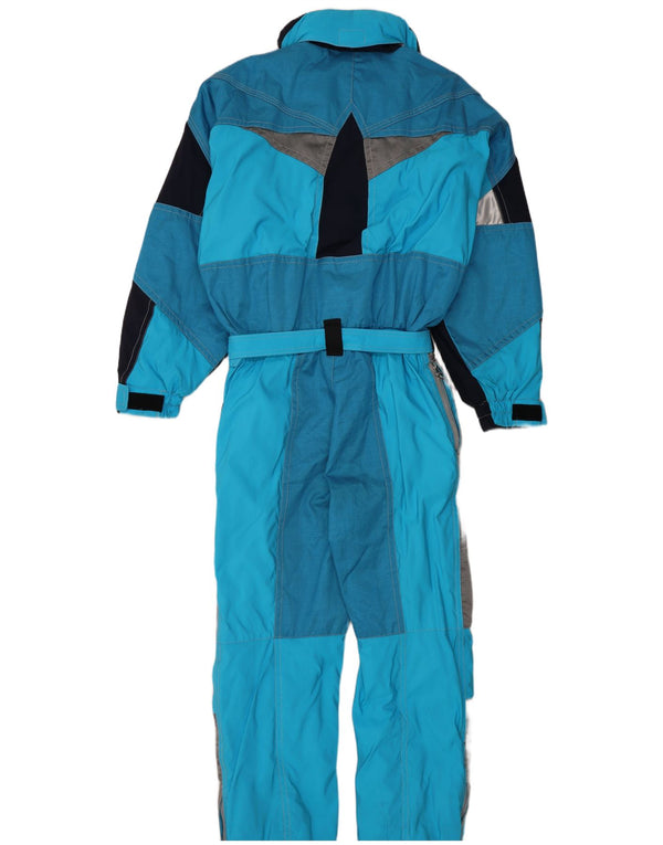 Colmar Womens Hooded Ski Jumpsuit IT 52 2XL Blue Colourblock Nylon