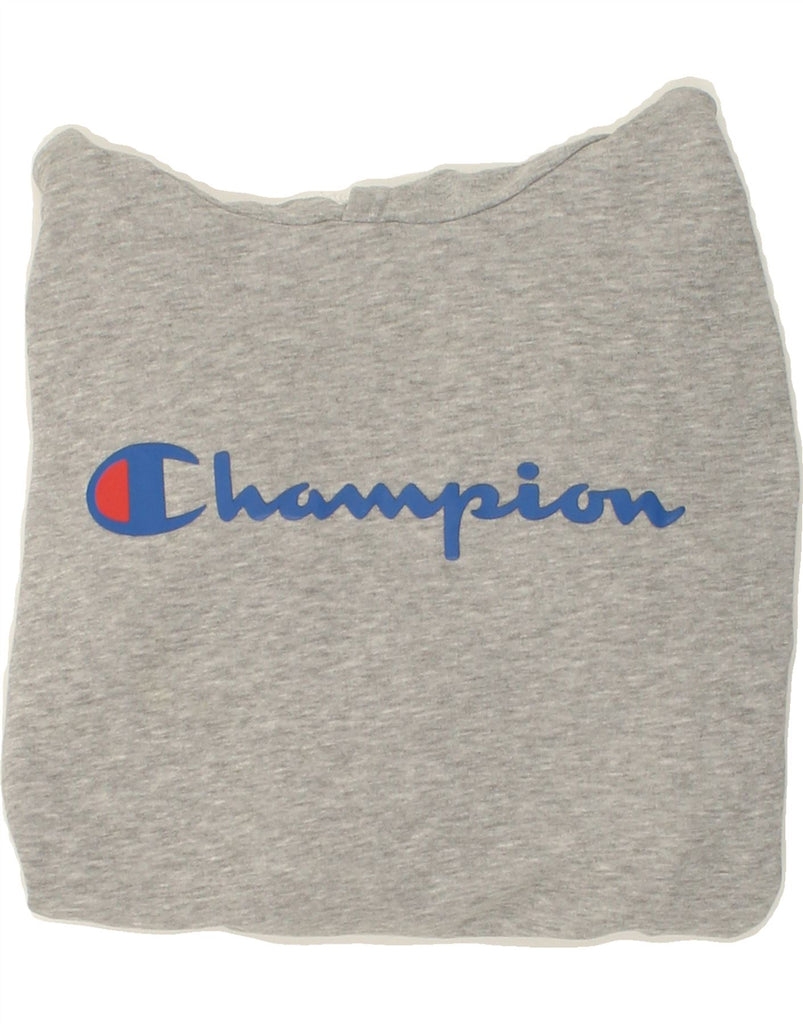 CHAMPION Mens Graphic Hoodie Jumper Small Grey Cotton | Vintage Champion | Thrift | Second-Hand Champion | Used Clothing | Messina Hembry 