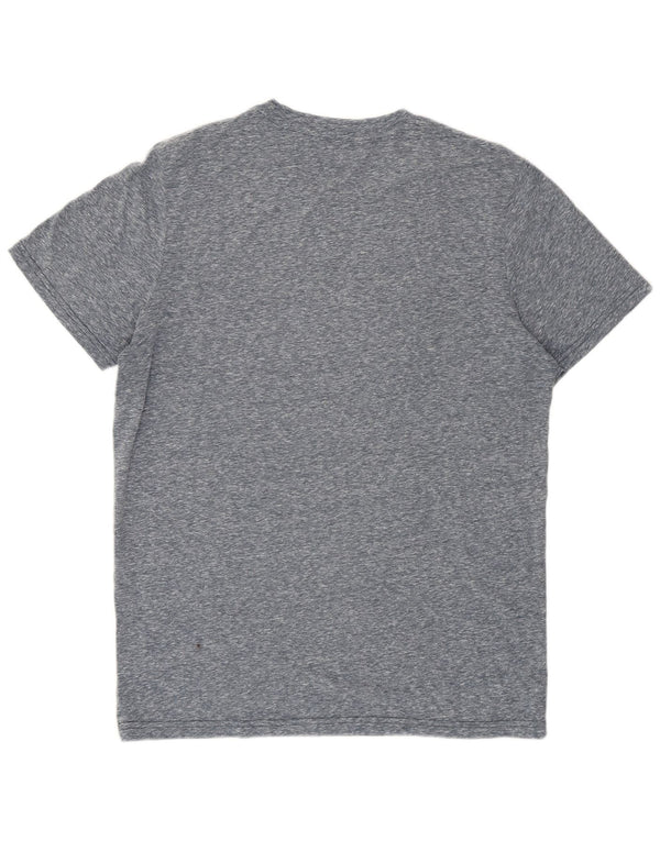 Jack & Jones Mens Graphic T-Shirt Top Medium Blue Flecked