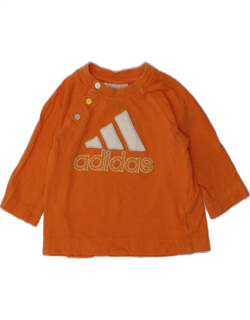 ADIDAS Baby Girls Graphic Top Long Sleeve 3-6 Months Orange | Vintage Adidas | Thrift | Second-Hand Adidas | Used Clothing | Messina Hembry 