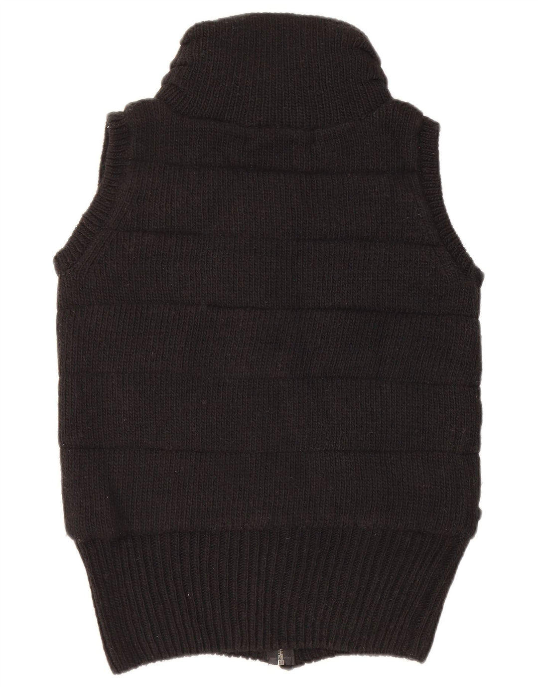 Zara Womens Knit Gilet UK 14 Medium Black Acrylic