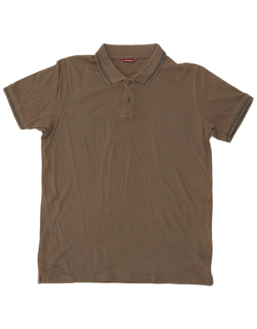 Carrera Mens Polo Shirt XL Khaki Cotton