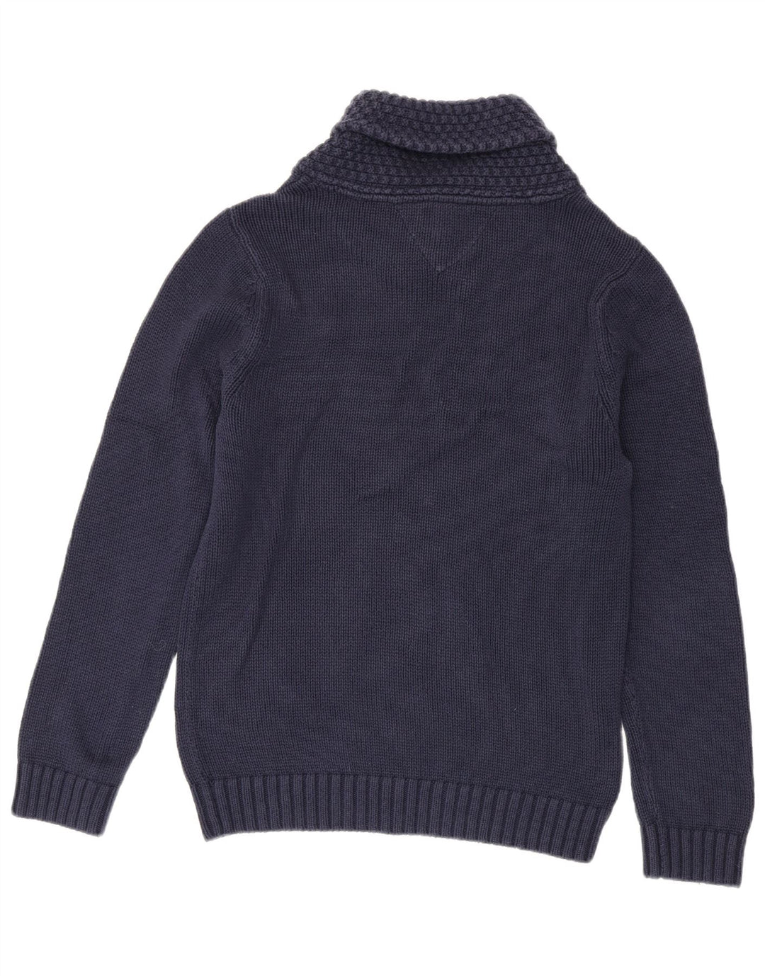 Tommy Hilfiger Mens Shawl Neck Jumper Sweater Medium Navy Blue