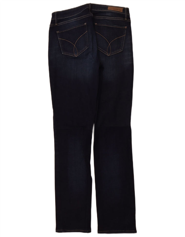 Calvin Klein Womens Straight Jeans W29 L32 Navy Blue Cotton