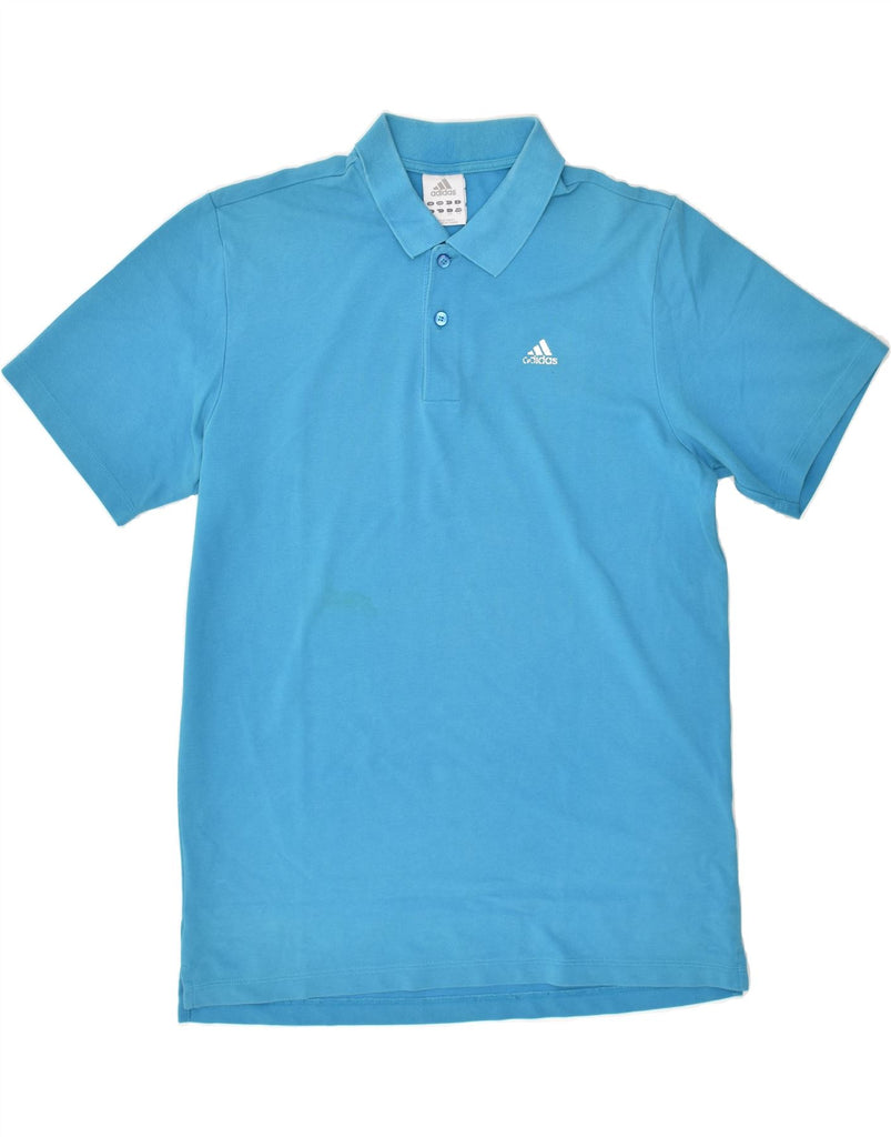 ADIDAS Mens Polo Shirt Large Blue Cotton | Vintage Adidas | Thrift | Second-Hand Adidas | Used Clothing | Messina Hembry 