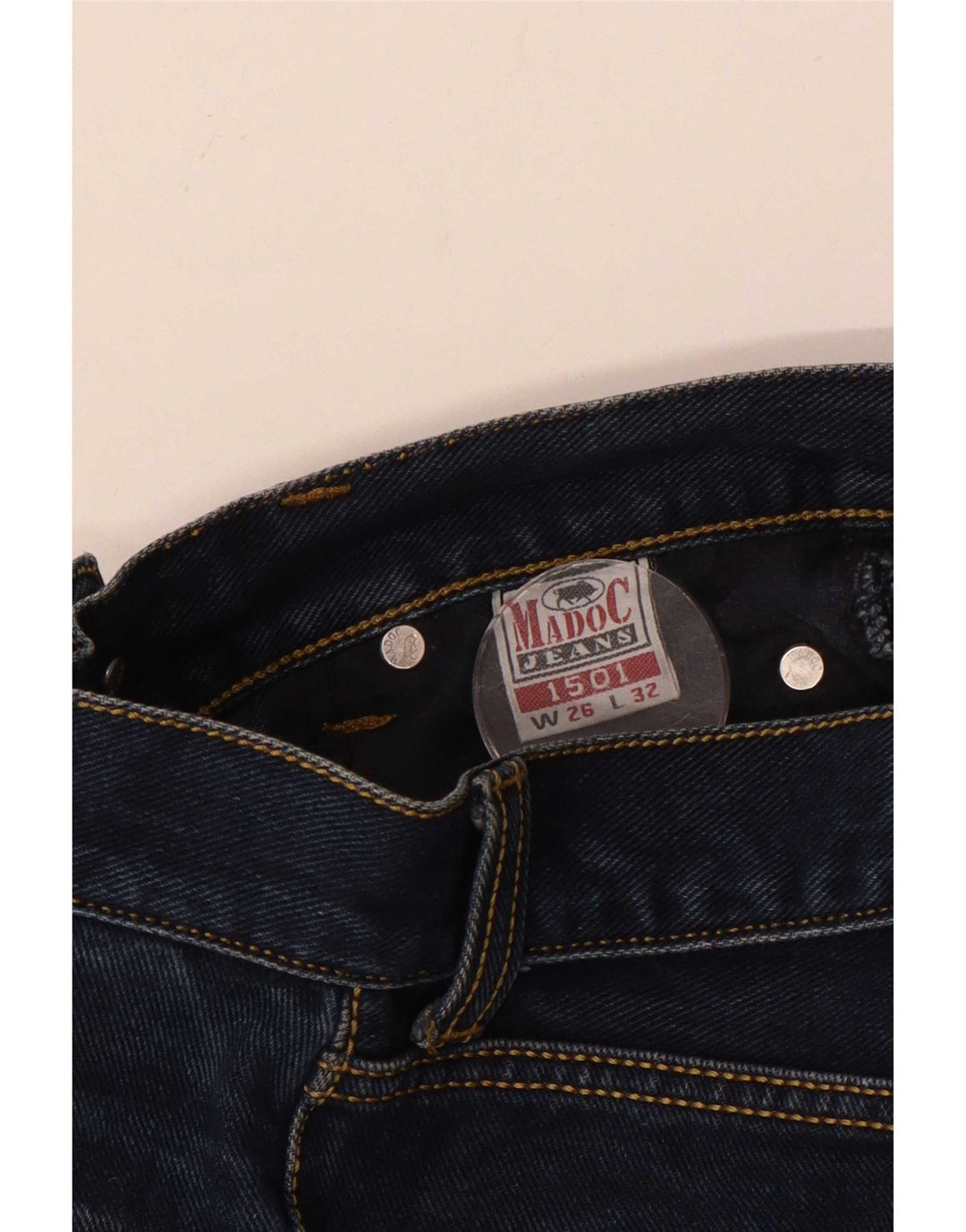 Vintage Womens Bootcut Jeans W26 L29 Navy Blue Cotton