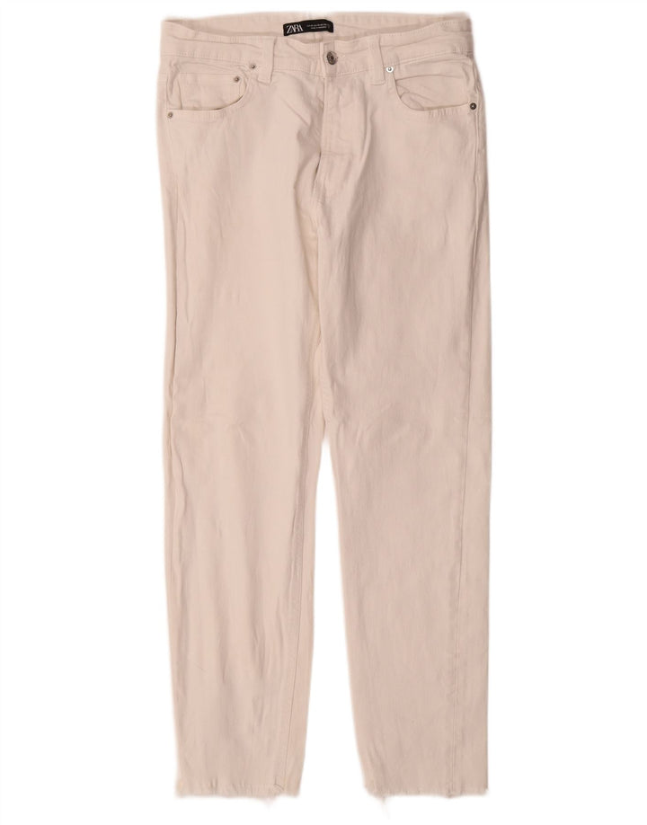 ZARA Mens Slim Jeans EU 42 Large W32 L28 White Cotton