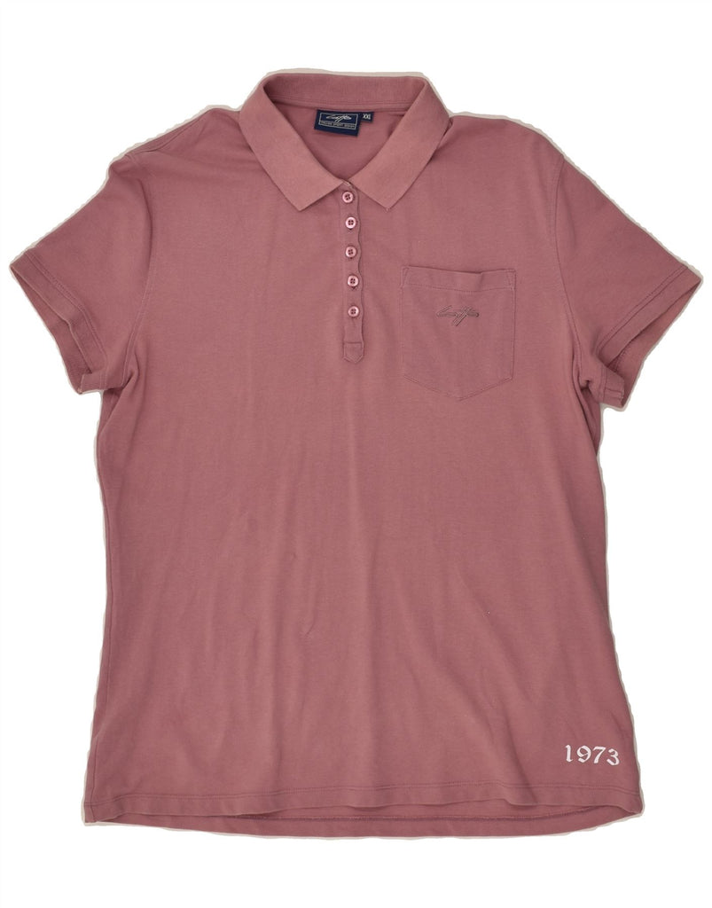 LOTTO Womens Polo Shirt UK 20 2XL Pink Cotton | Vintage Lotto | Thrift | Second-Hand Lotto | Used Clothing | Messina Hembry 