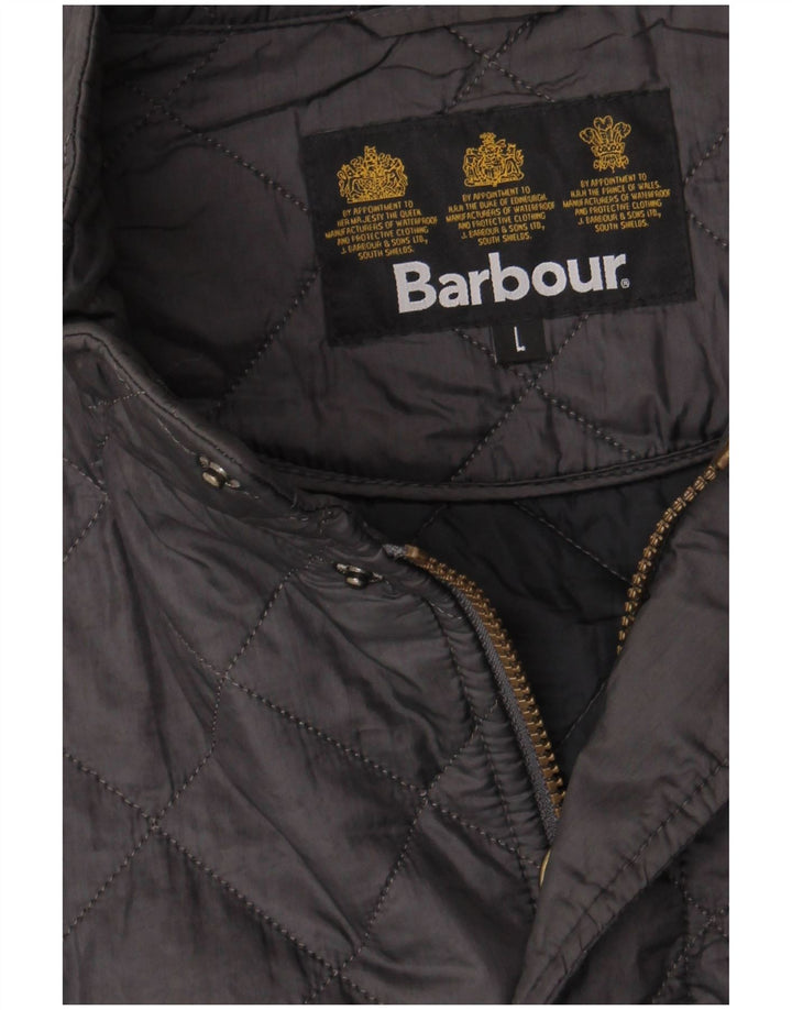 Barbour Mens Quilted Jacket UK 40 Large Grey