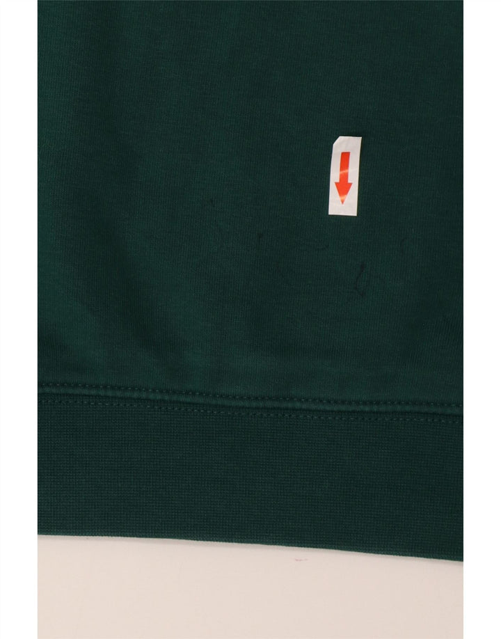 Champion Mens Graphic Hoodie Jumper Medium Green Cotton