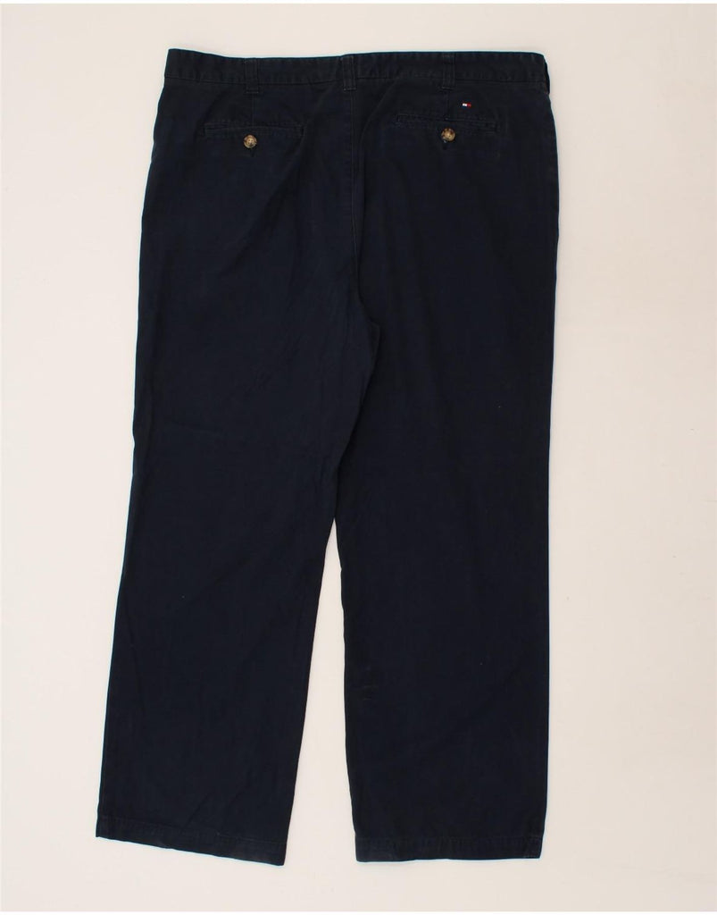 TOMMY HILFIGER Mens Straight Chino Trousers W42 L34  Navy Blue Cotton | Vintage Tommy Hilfiger | Thrift | Second-Hand Tommy Hilfiger | Used Clothing | Messina Hembry 