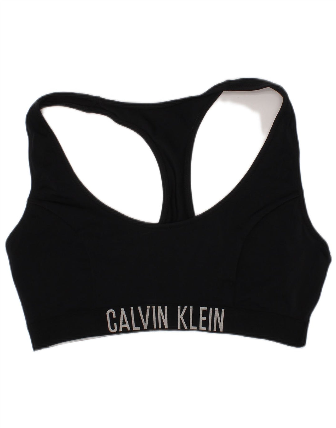 Calvin Klein Womens Graphic Sport Bra Top Medium Black Polyamide