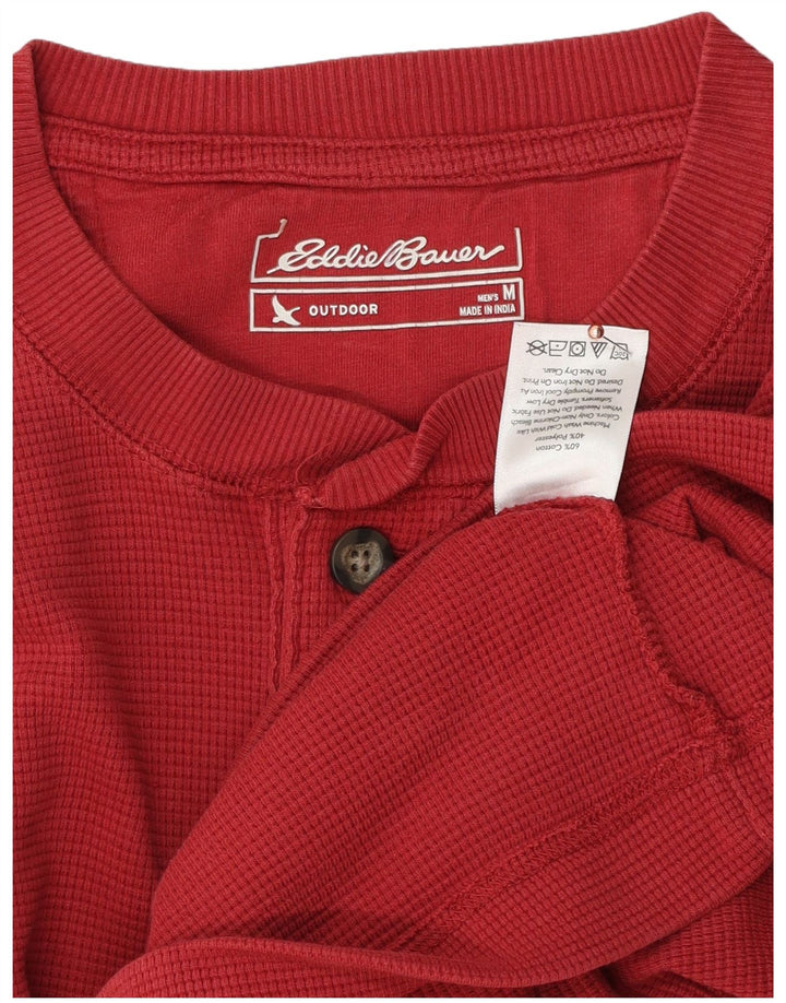 EDDIE BAUER Mens T-Shirt Top Medium Red Cotton
