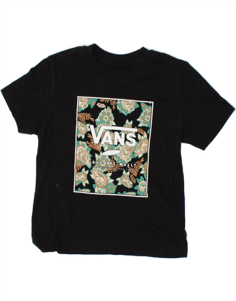 VANS Womens Graphic T-Shirt Top UK 10 Small Black | Vintage Vans | Thrift | Second-Hand Vans | Used Clothing | Messina Hembry 