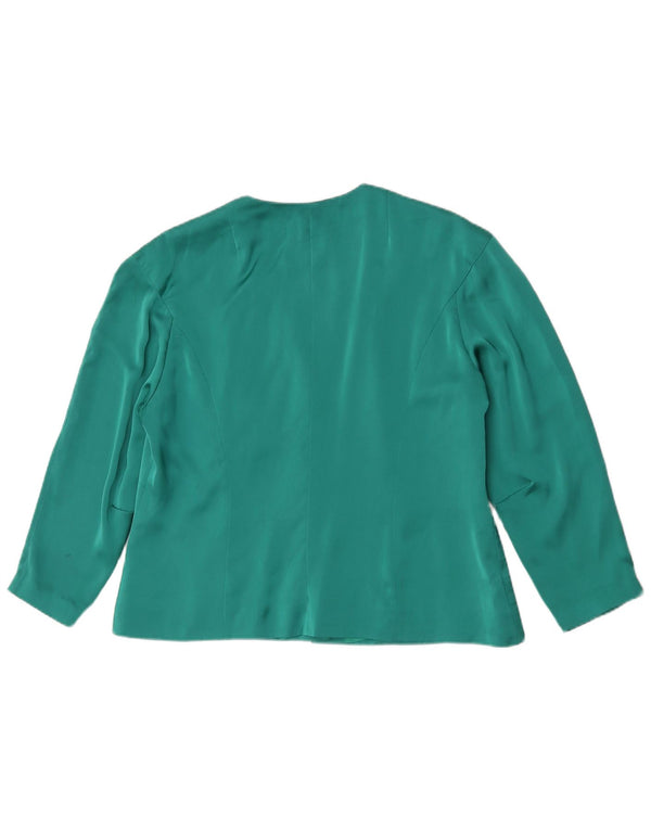 Yvette Womens 3/4 Sleeve Shirt Blouse EU 44 XL Green