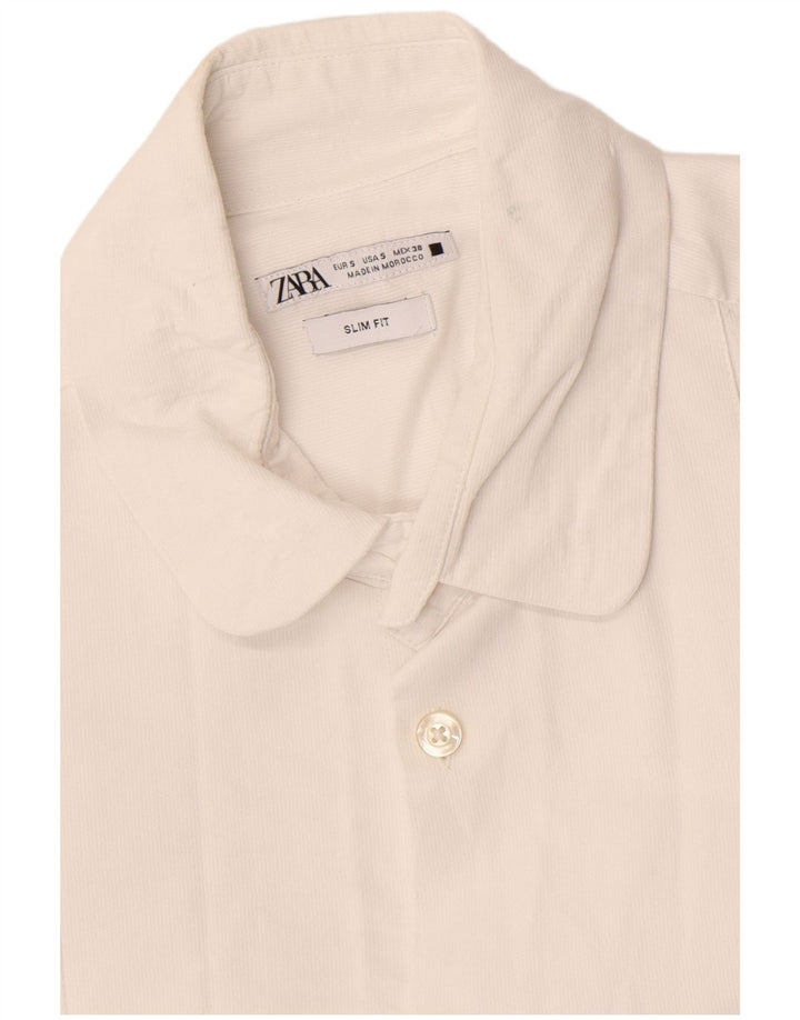 Zara Mens Slim Fit Shirt Small White