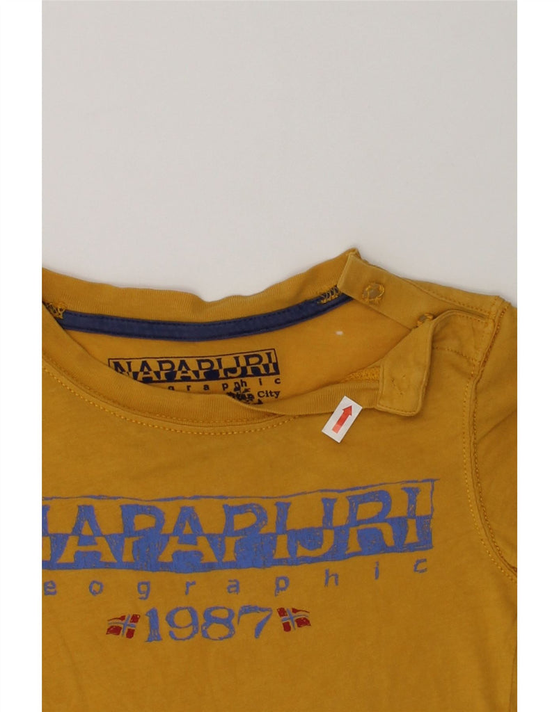 NAPAPIJRI Baby Boys Graphic T-Shirt Top 18-24 Months Yellow | Vintage Napapijri | Thrift | Second-Hand Napapijri | Used Clothing | Messina Hembry 