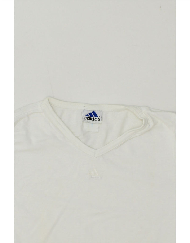 ADIDAS Womens T-Shirt Top UK 14 Medium White Vintage Adidas and Second-Hand Adidas from Messina Hembry 
