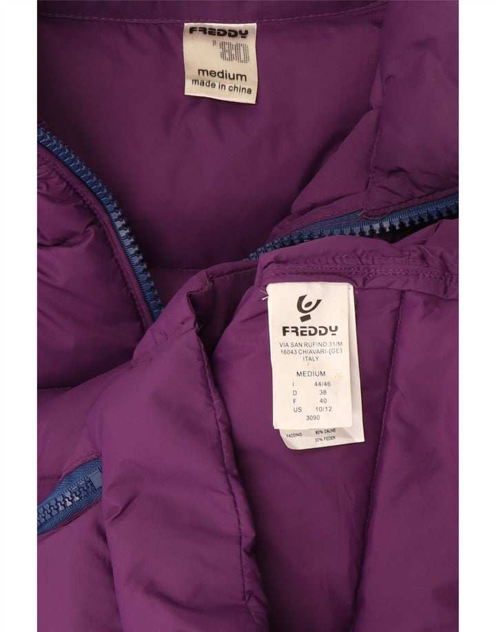 Freddy Womens Graphic Padded Jacket UK 12 Medium Purple Nylon