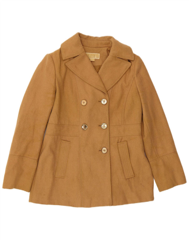 Michael Kors Womens Pea Coat US 10 Large Beige Wool