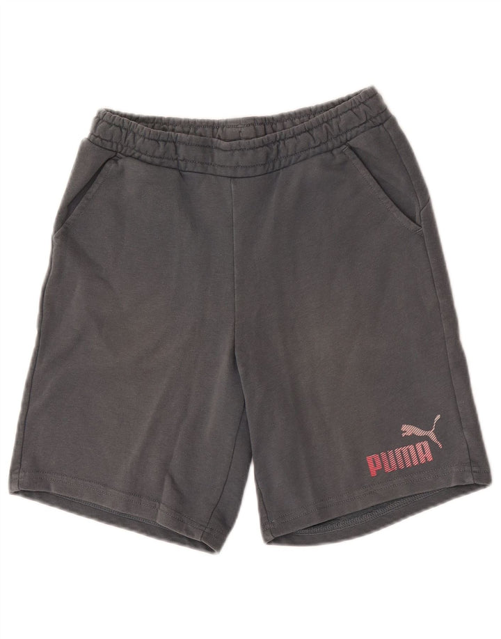Puma Boys Graphic Sport Shorts 11-12 Years Grey