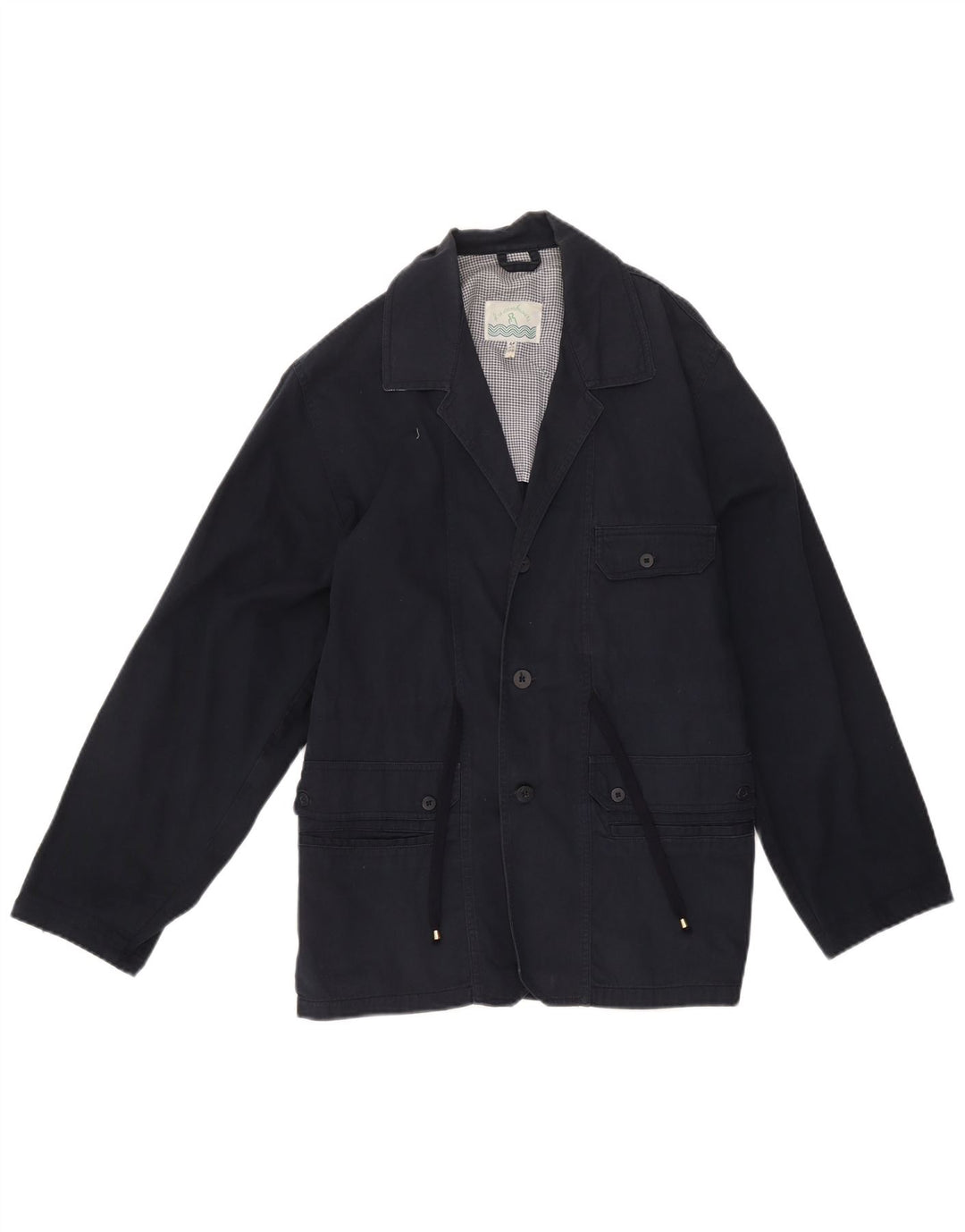 Vintage Boys Windbreaker Coat 14-15 Years Navy Blue Cotton