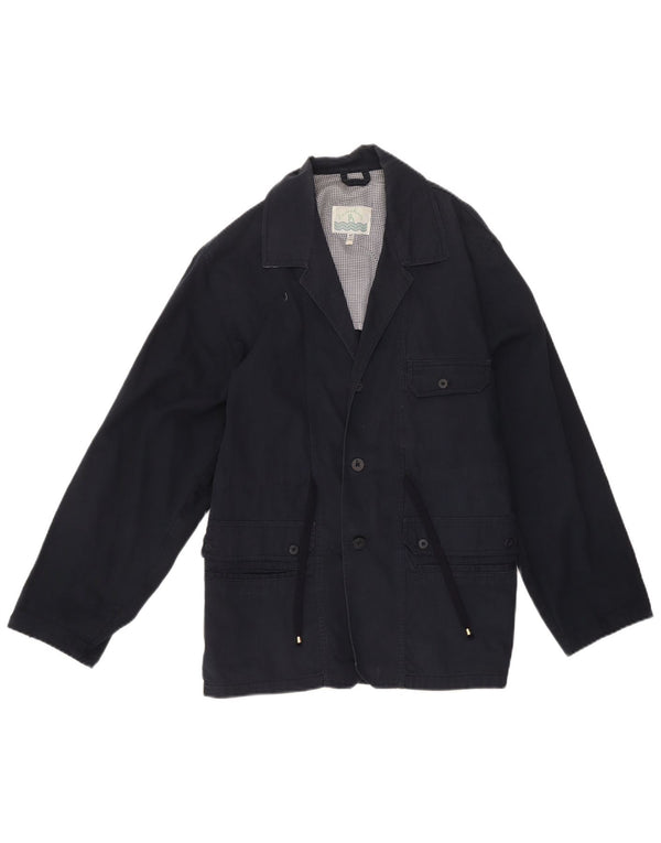 Vintage Boys Windbreaker Coat 14-15 Years Navy Blue Cotton