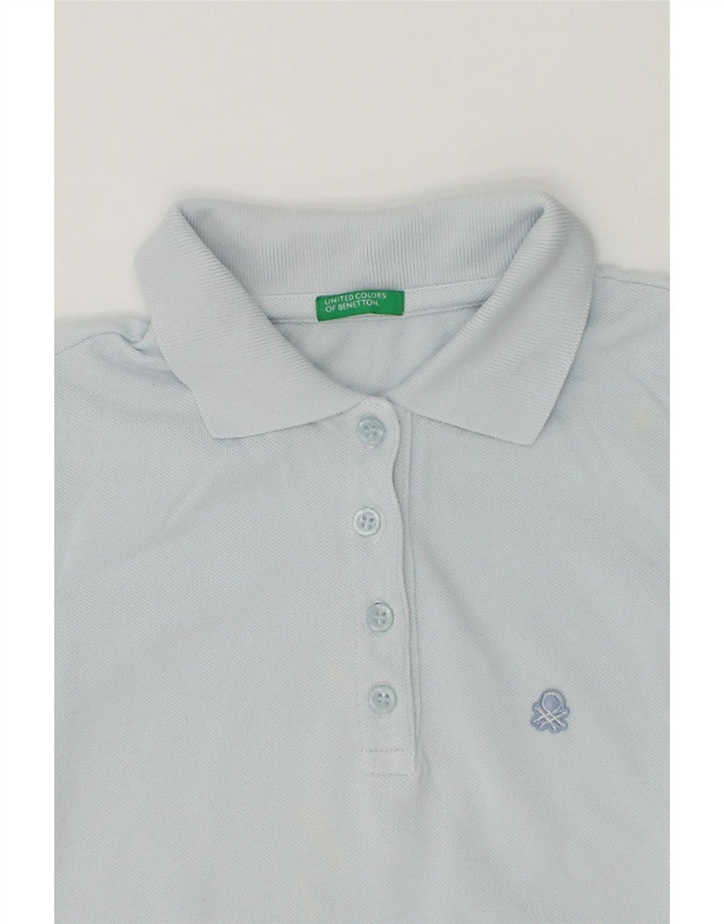 BENETTON Girls Polo Shirt 4-5 Years XS Blue | Vintage Benetton | Thrift | Second-Hand Benetton | Used Clothing | Messina Hembry 