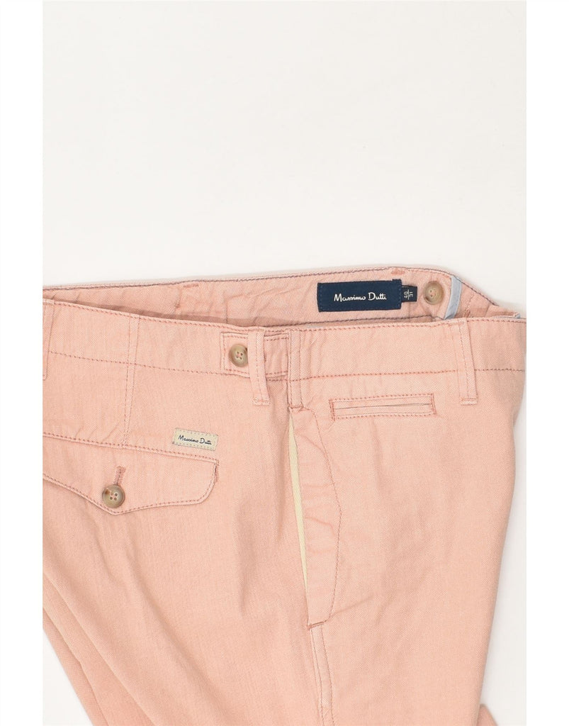 MASSIMO DUTTI Womens Straight Chino Trousers W31 L29 Pink Cotton | Vintage Massimo Dutti | Thrift | Second-Hand Massimo Dutti | Used Clothing | Messina Hembry 