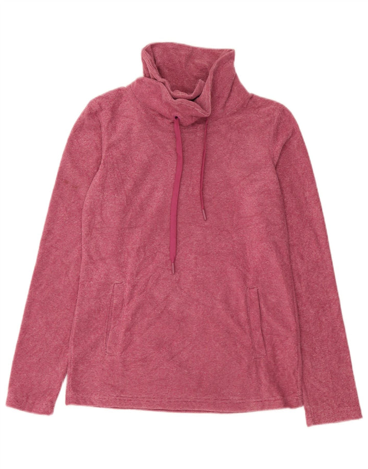 Mountain Warehouse Womens Fleece Jumper UK 8 Small Pink Pinstripe Polyester