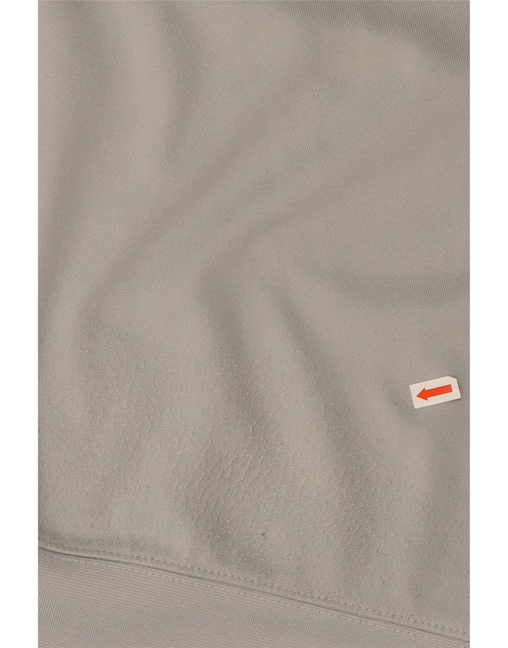 NIKE Mens Graphic Zip Neck Sweatshirt Jumper Large Grey Colourblock