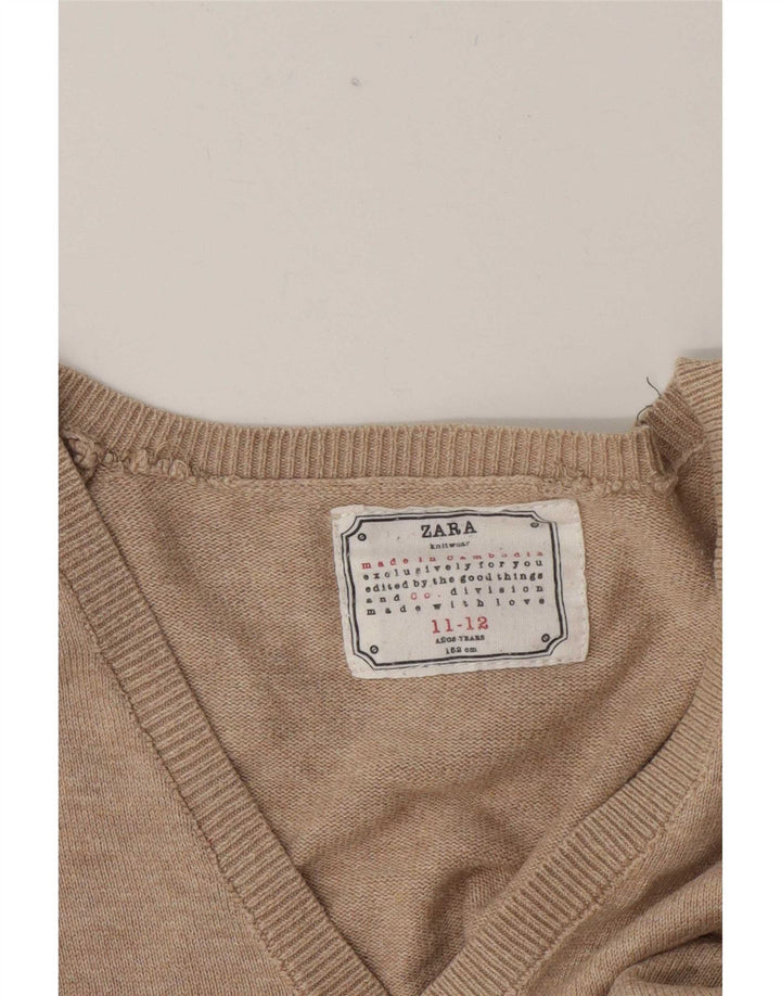 Zara Boys Cardigan Sweater 11-12 Years Beige
