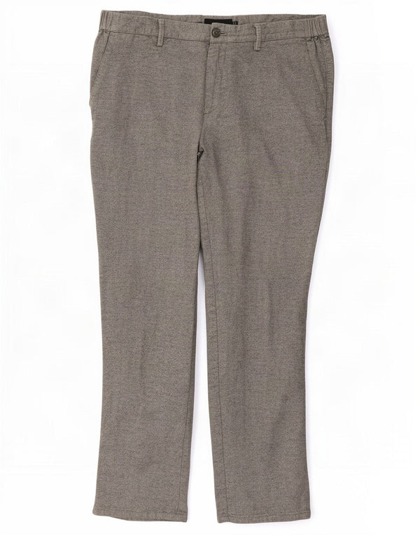 Massimo Dutti Mens Slim Fit Chino Trousers EU 44 Large W34 L28 Grey