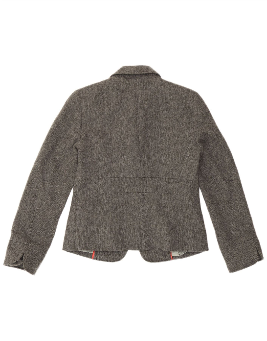 J. Crew Womens 1 Button Blazer Jacket US 4 Small Grey Herringbone Wool