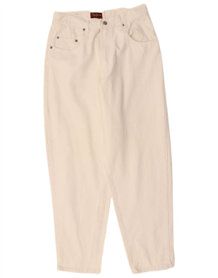 PEPE JEANS Mens Tapered Jeans W33 L30 White Cotton