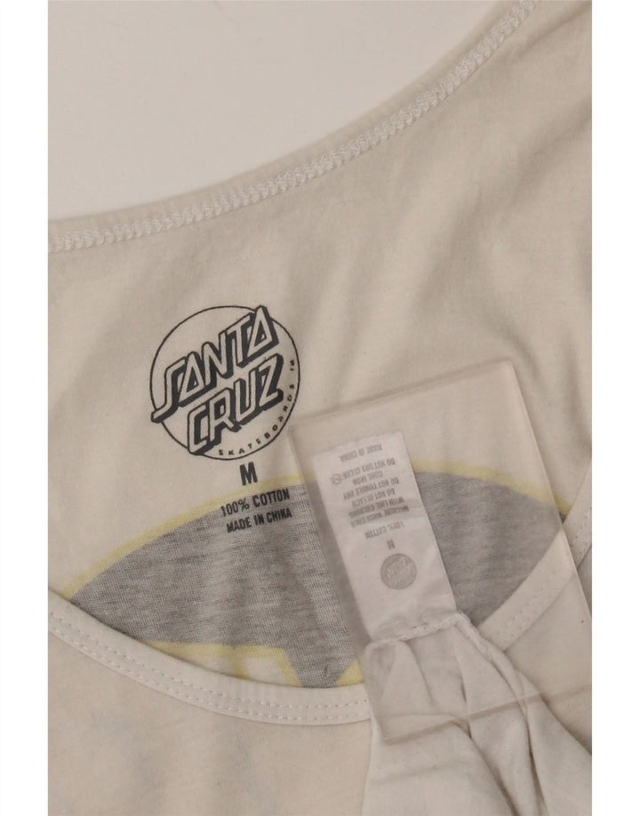 Santa Cruz Mens Graphic Vest Top Medium White Cotton