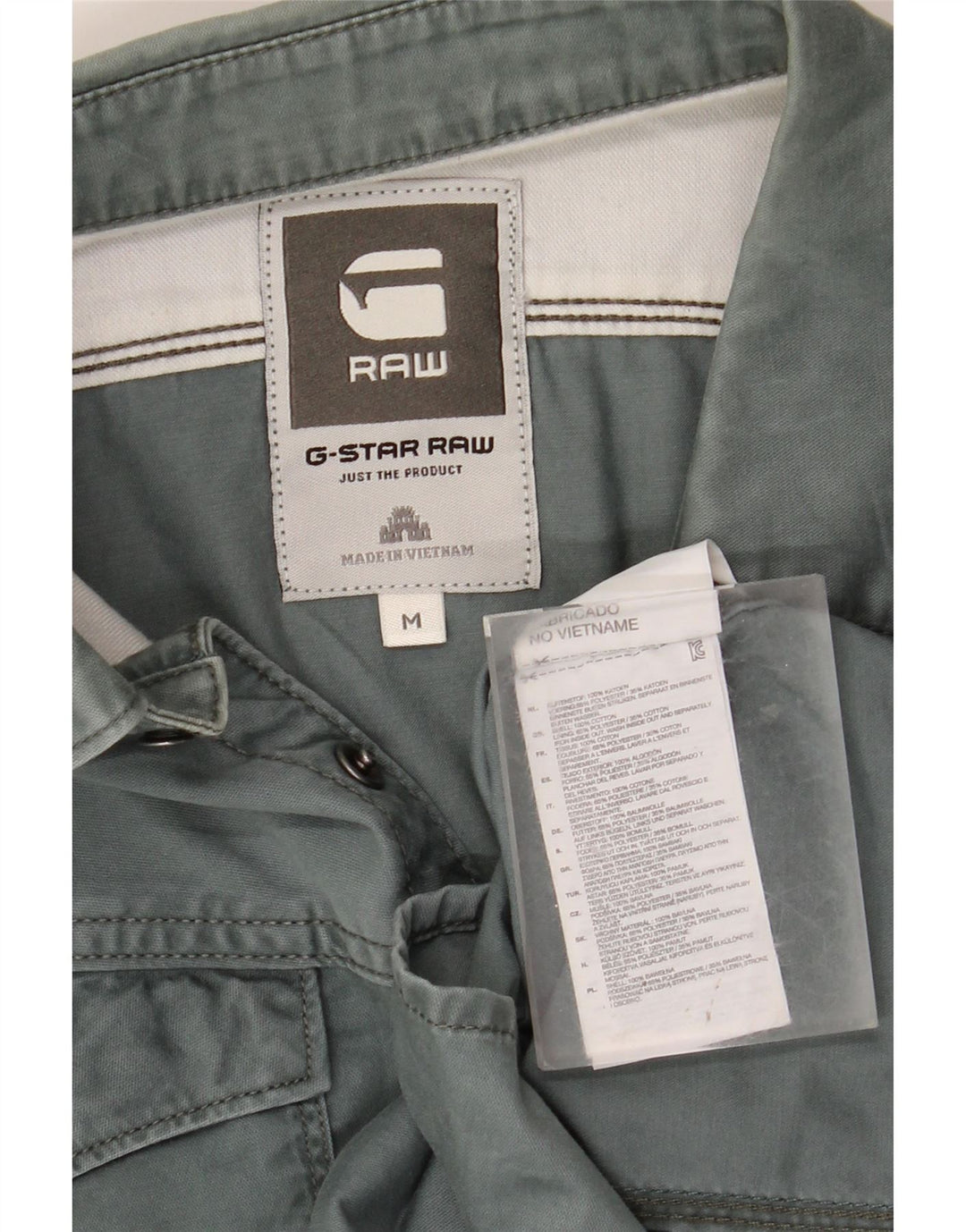 G-STAR Mens Shirt Medium Blue Cotton